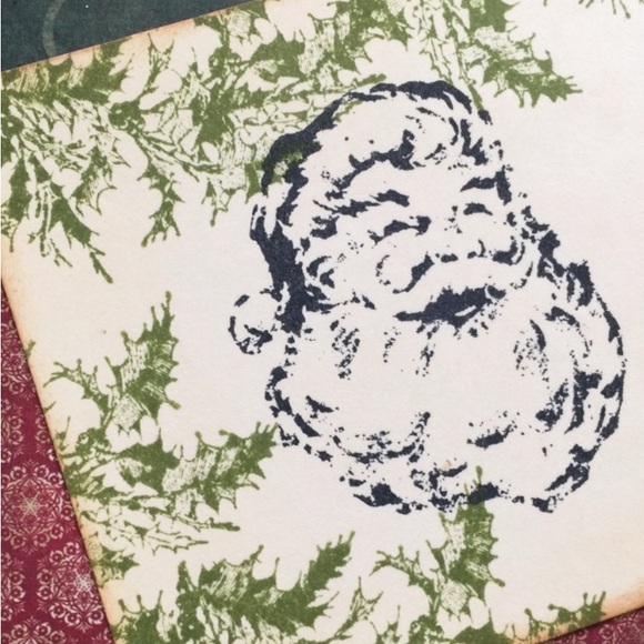 HAND CRAFTED Christmas Greeting Card 3D Vintage Santa Holiday Art Collectible - Picture 5 of 16